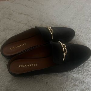 Coach black slides